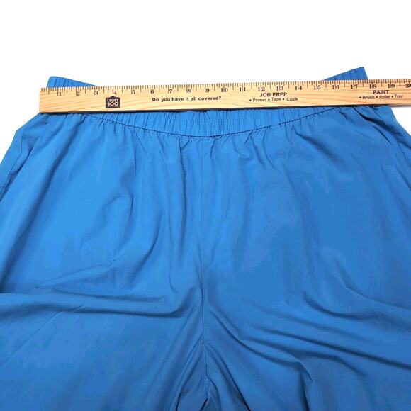 Eileen Fisher Wide Leg Crop Pant Size L Calypso Blue Organic Cotton Poplin NWT - Picture 9 of 15